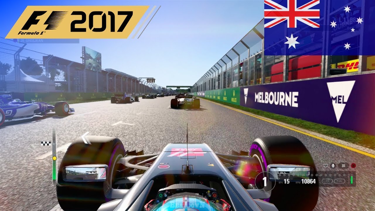 F1 2017 - 100% Race at Albert Park Circuit, Melbourne, Australia in Grosjean's Haas