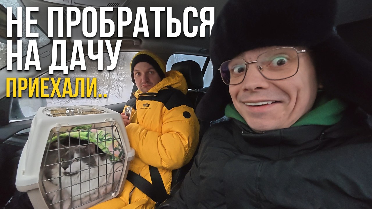 Дача в снегопад: дверь не открывается из-за сугроба | Февраль 2026