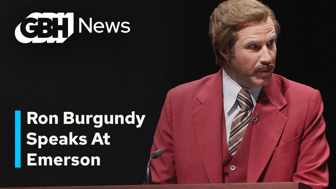 Will Ferrell as Anchorman’s Ron Burgundy Speaks At Emerson College