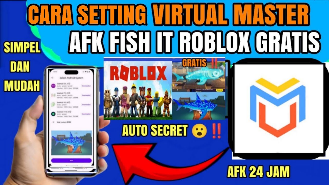 Update 2026 ‼️ Cara Setting Virtual Master Gratis Afk Fish it | Pakai Virtual Master Fish it Roblox 