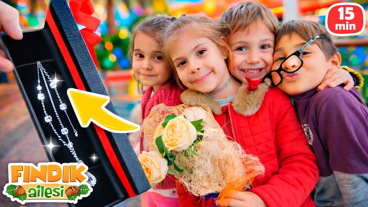 Fındık Ailesi sinemaya ve dans kulübüne gidiyorlar ve doğum günü kutluyorlar! Eğlenceli videolar.