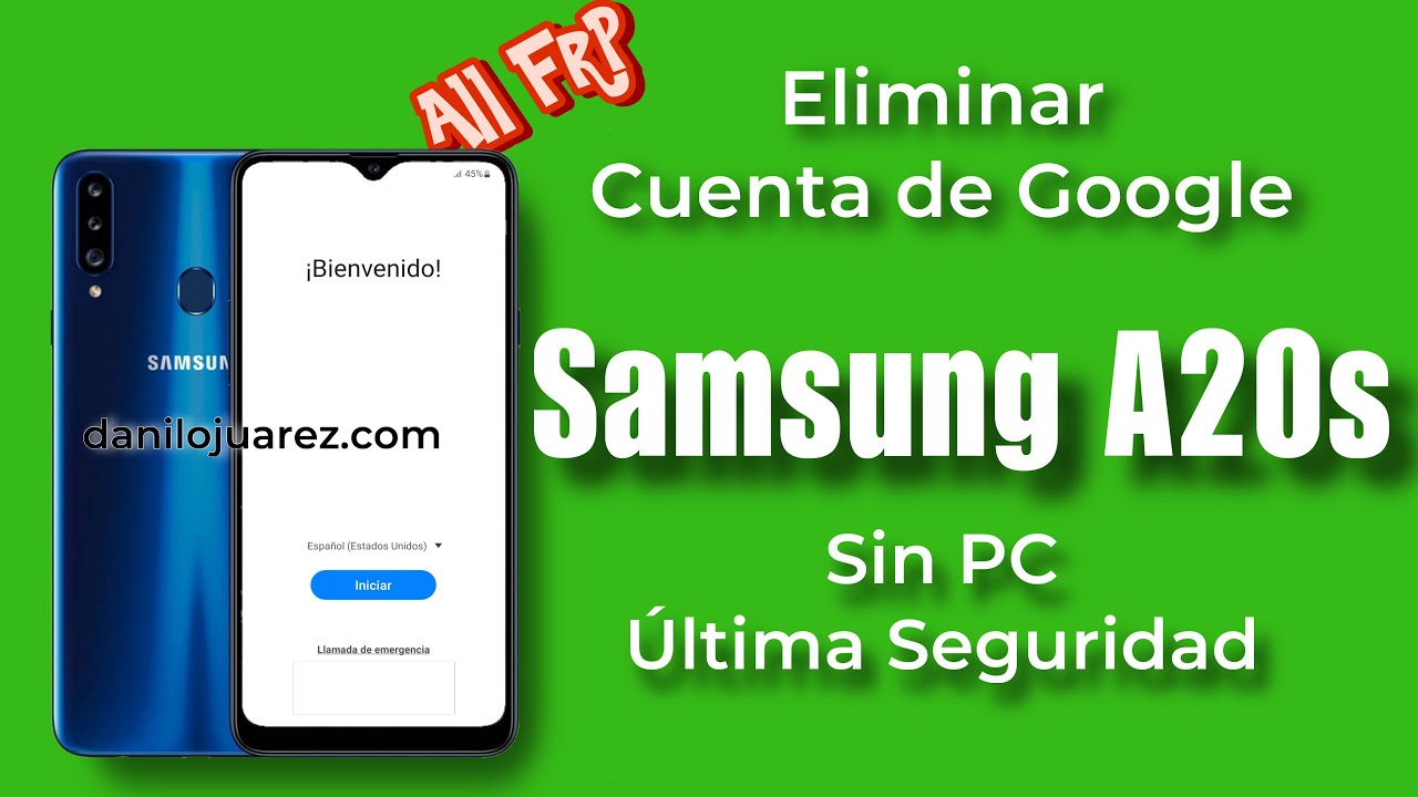 Eliminar cuenta de google samsung galaxy a20s sin pc quitar FRP galaxy A20s borrar correo gmail a20s
