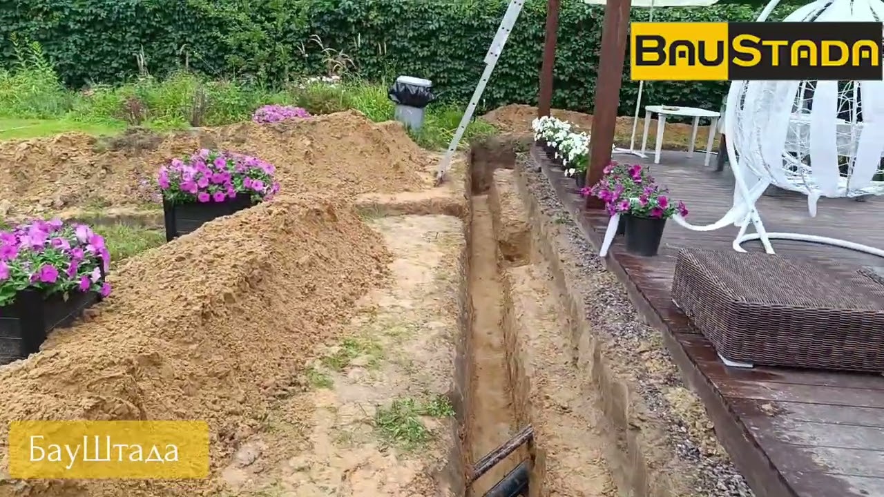 Дренаж и отмостка вокруг зоны отдыха 