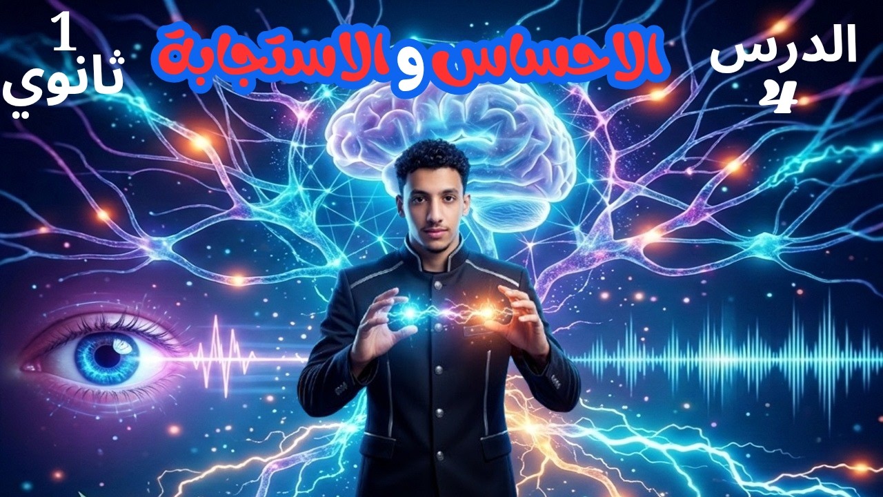 شرح الدرس 4 الاحساس و الاستجابة و دورها في التفاعل الكائنات الحية مع الغلاف الحيوي أولي ثانوي