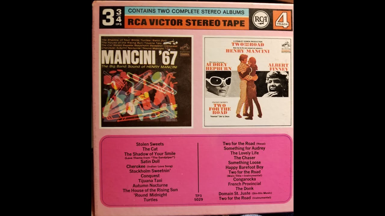 Henry Mancini '67 Two For The Road Reel To Reel Tape Audio Only