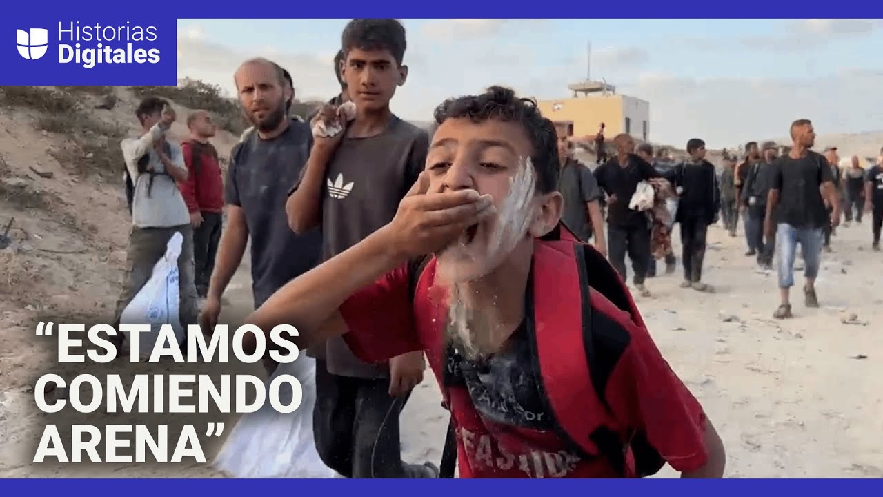 “Estamos comiendo arena”: la escasez de alimentos en Gaza vista desde la mirada de un niño