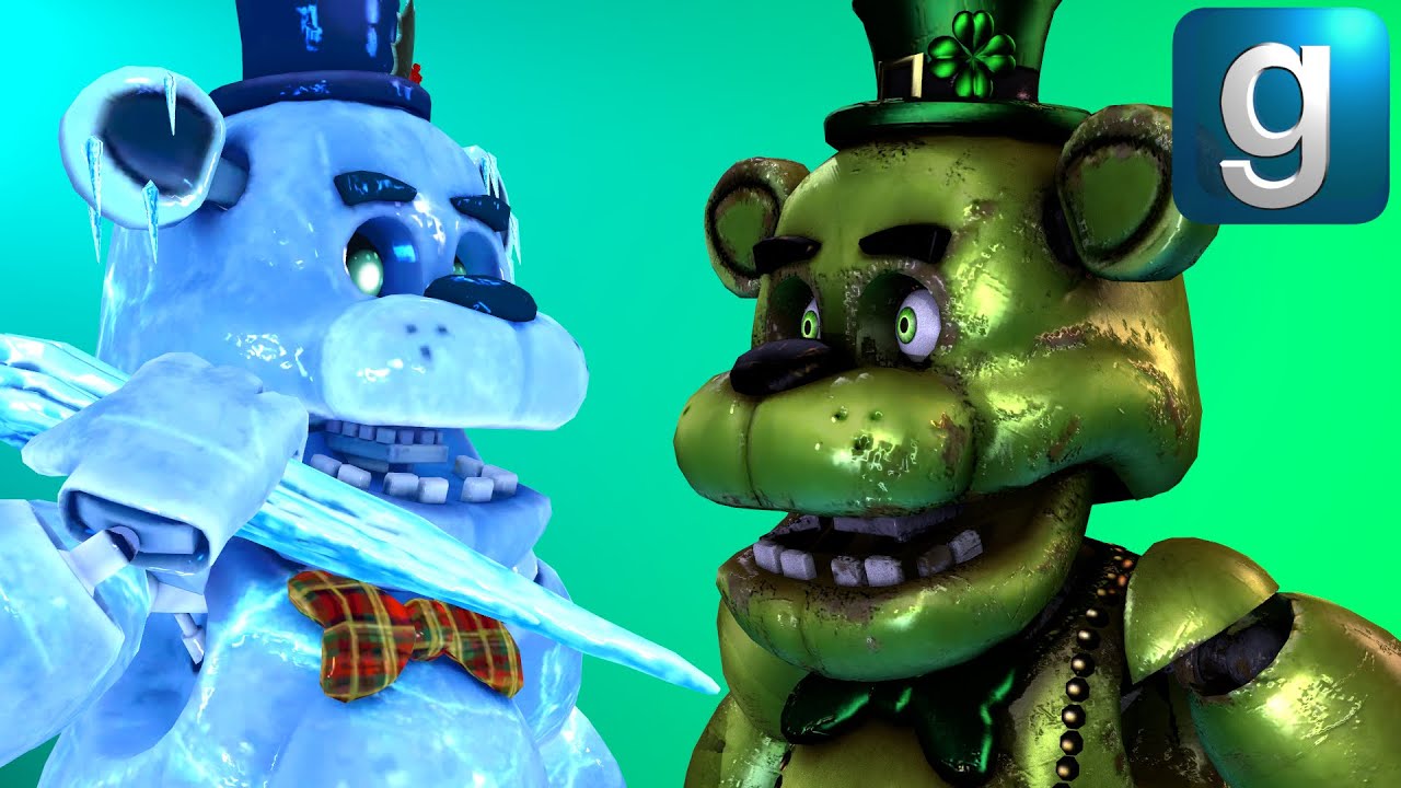 Gmod FNAF | Freddy Frostbear VS. Shamrock Freddy!