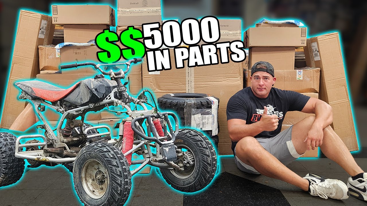 This giant pile of boxes is ALL to save this TRX450R from the Crusher! 450R Part 5