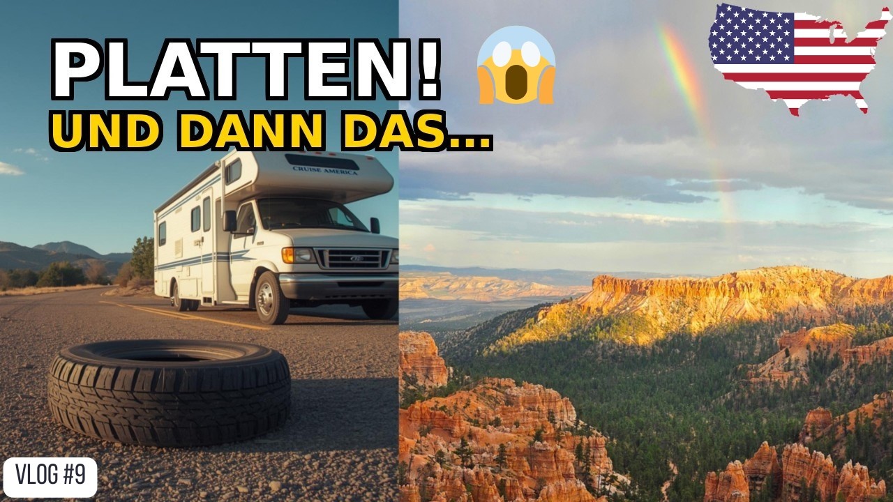 PLATTEN mitten im Nichts 😱🚐 | Roadtrip-Drama & Bryce Canyon WOW! | Vlog #9