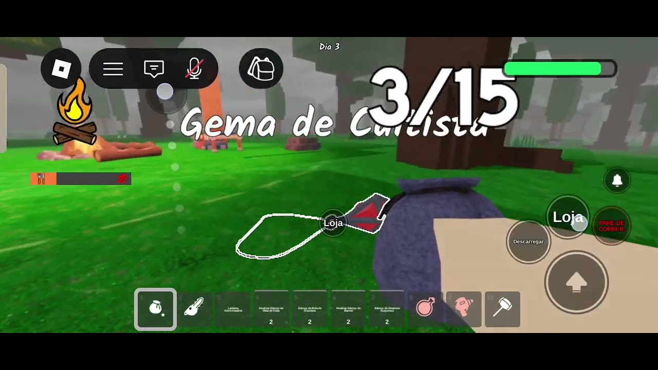 Jogando 99 noites na floresta na atualização 💗💗