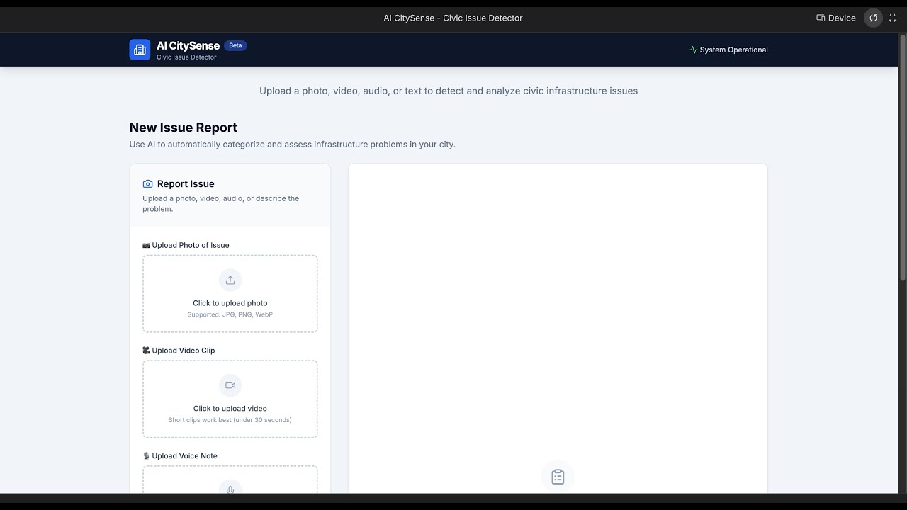 AI CitySense &ndash; Real-time Civic Issue & Urban Hazard Detector