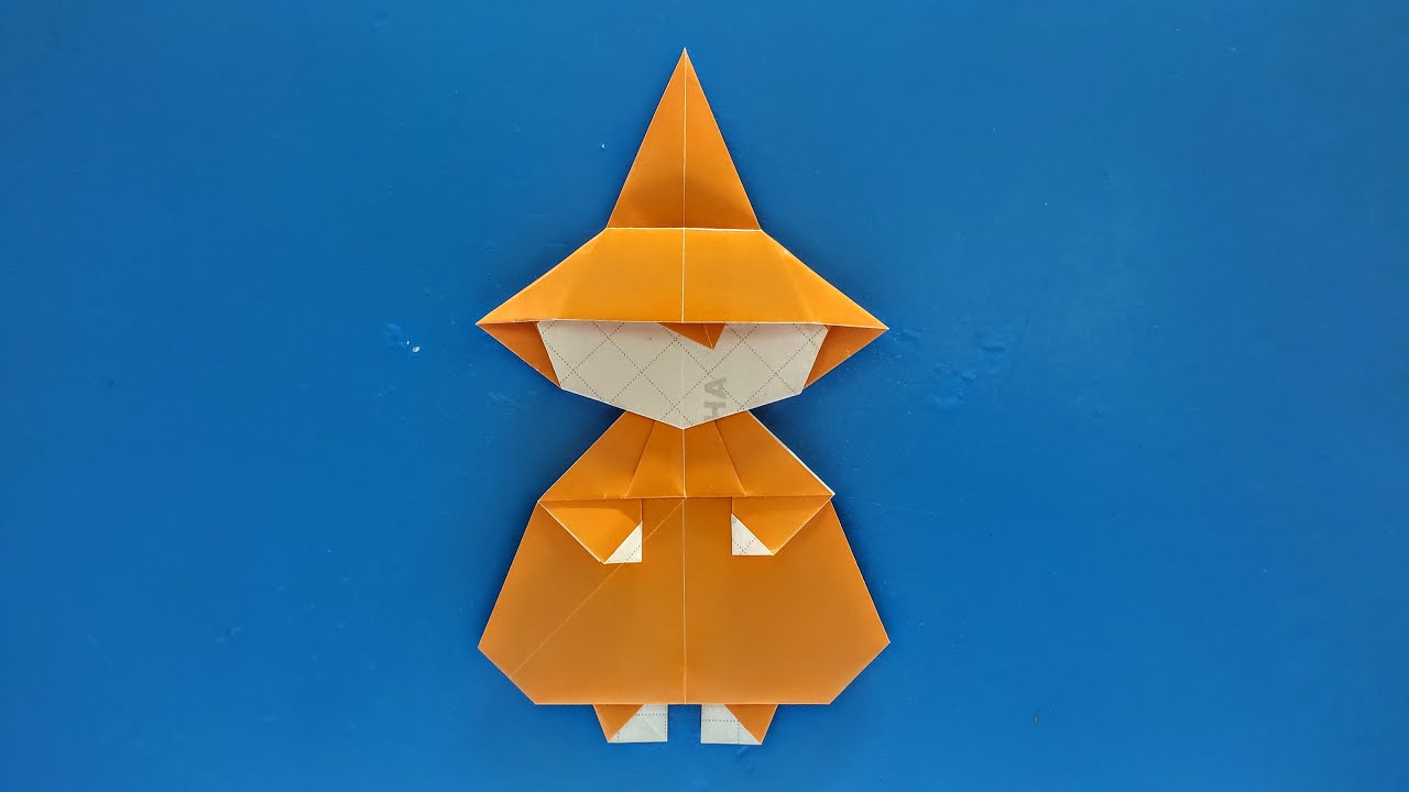 Origami Witch Easy - How To Make a paper Witch Easy Step By Step