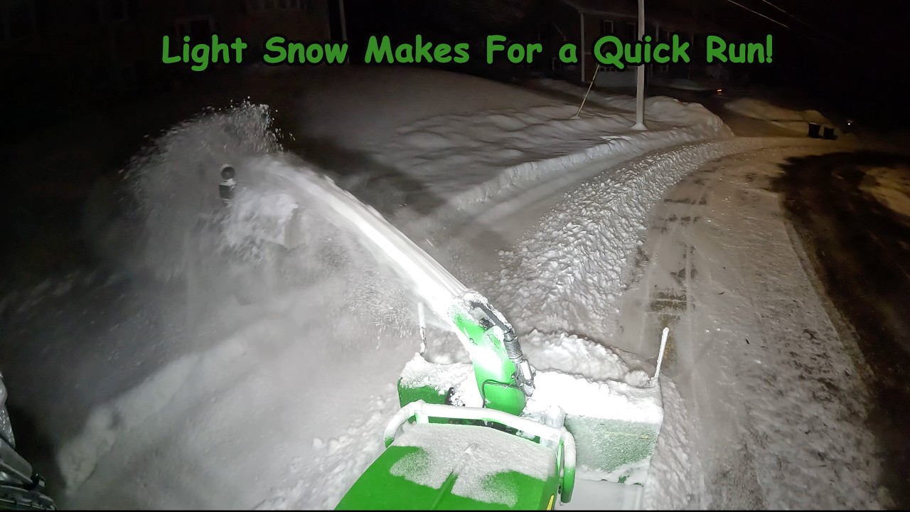 Snow Blowing Light Snow in John Deere 1025R | Snow Short 8