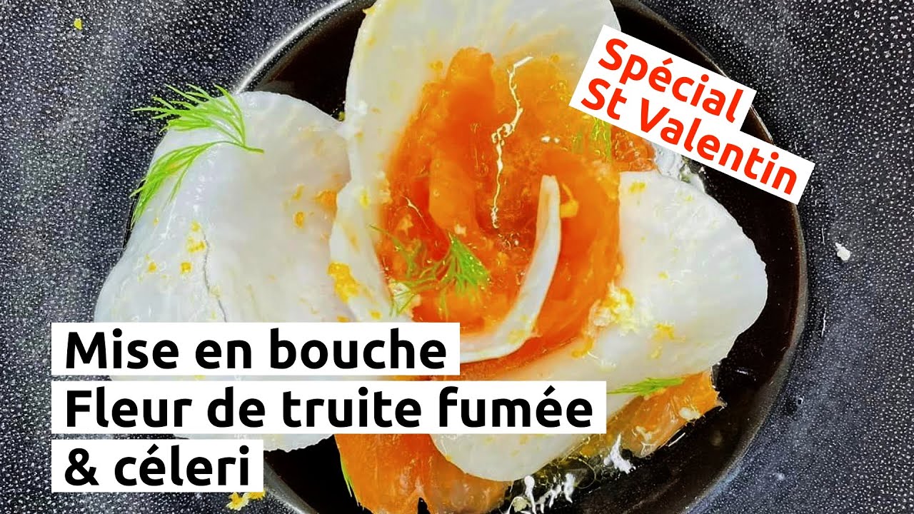 Spécial St Valentin : mise en bouche à base de truite fumée et de céleri