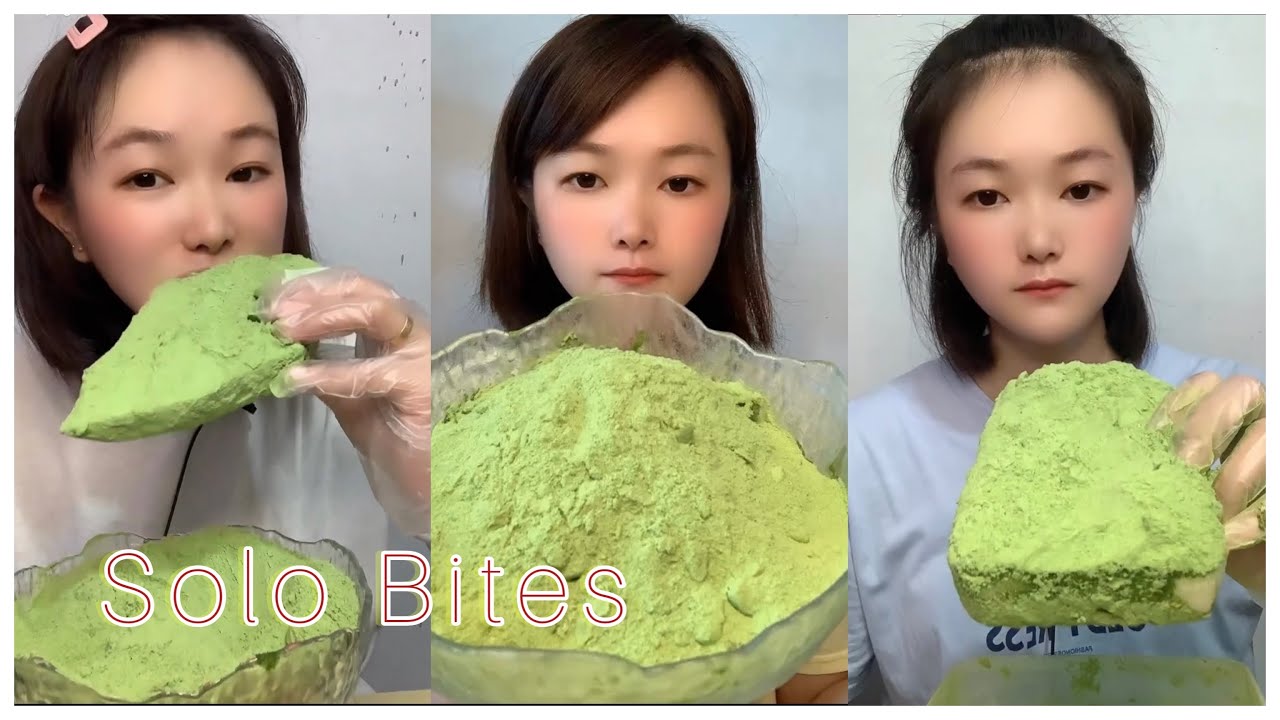ASMR HEAVY MATCHA EATING |Solo Bites |Soft ice|snow bar| white ice eating |V-Good crunchy ice