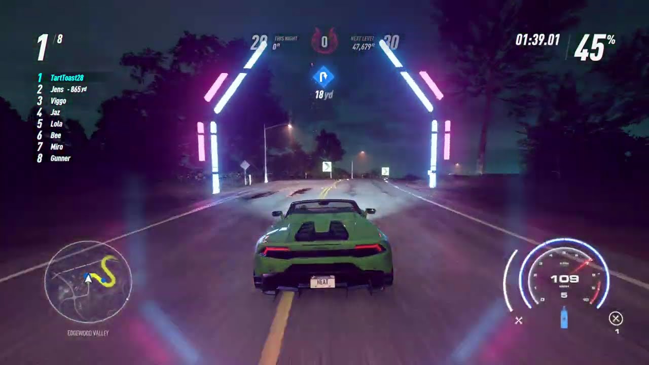 Eagle Sprint Night: The science behind perfect cornering in NFS Heat