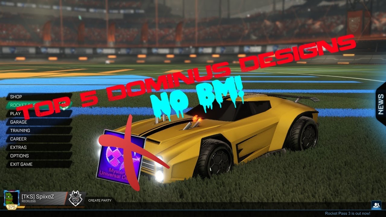 Top 5 Dominus designs! NO BM!   Rocket League