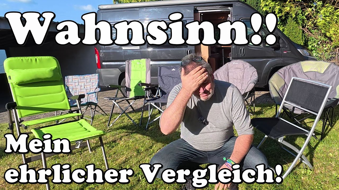 Mein Campingstuhl-Wahnsinn 😅 | 7 St&uuml;hle im Vanlife-Test  - Mein ehrlicher Vergleich