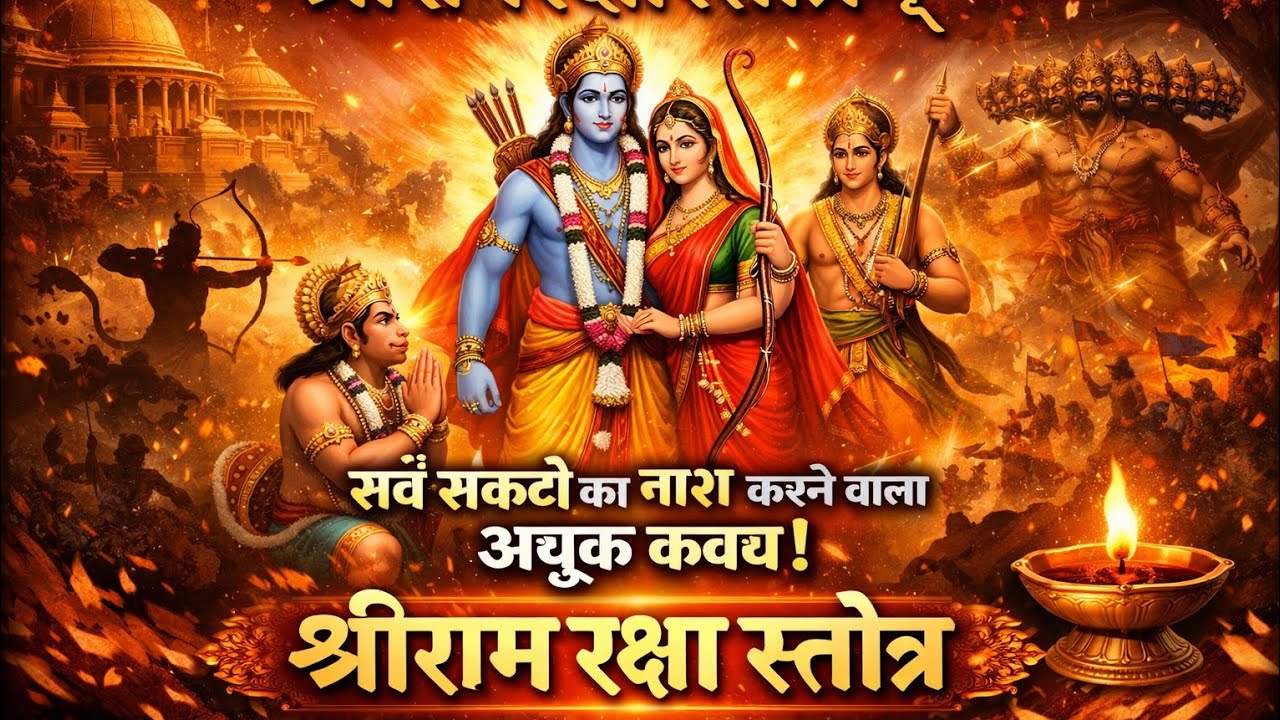 श्रीरामरक्षास्तोत्रम् सम्पूर्ण पाठ | Ram Raksha Stotra Full | Powerful Protection Mantra 