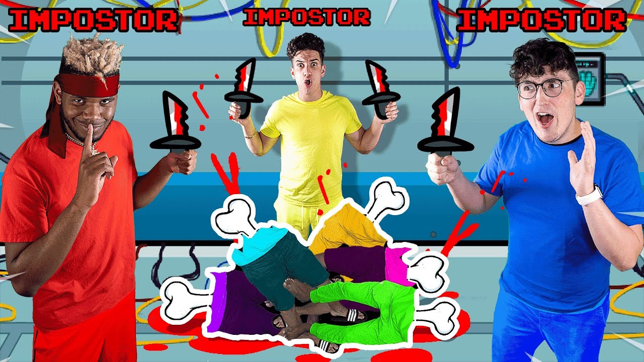 AMONG US in Real Life, But There are 3 IMPOSTERS!