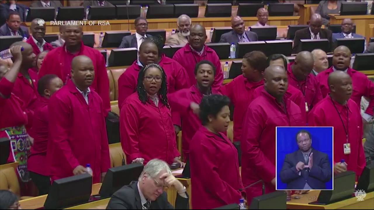 Fists fly as EFF MPs are removed from Parliament