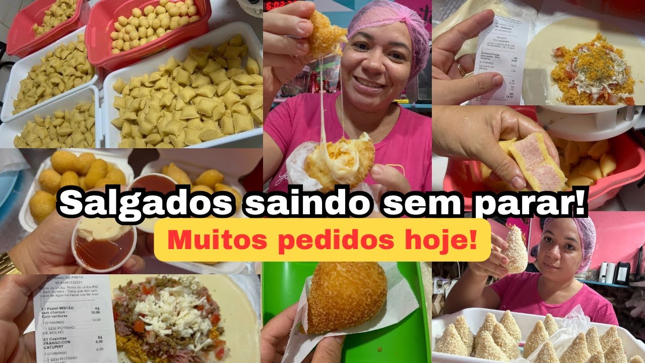 Muita produção e VENDAS BOMBANDO! Coxinhas e Pastéis de Feira saindo sem parar!”