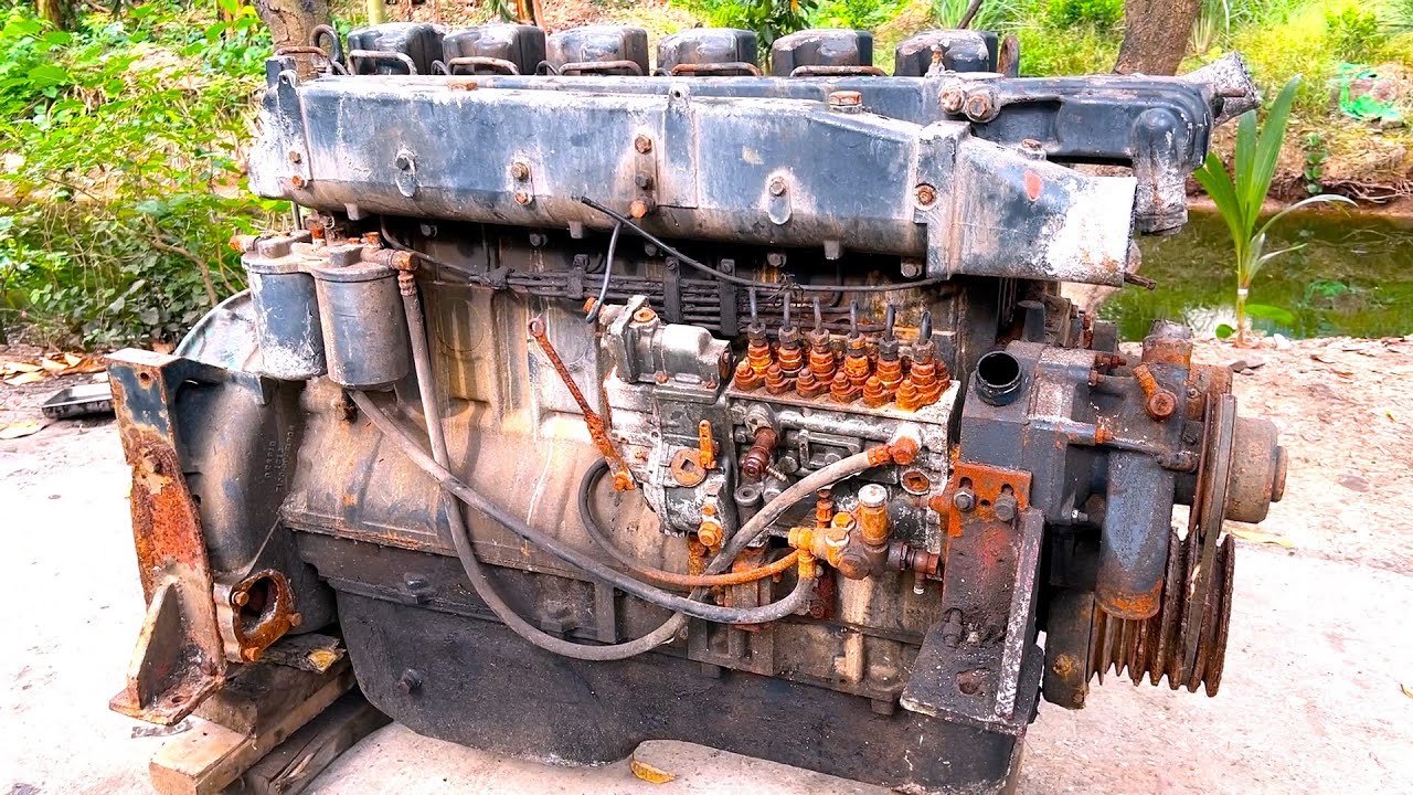 WEICHAI Old Engine Restoration Project // Talented Young Man Restores 1982 WEICHAI Engine. Part 2