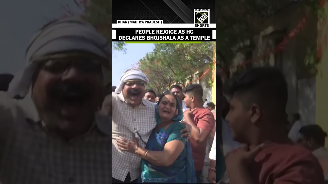 People celebrate in Dhar after MP High Court Declares Bhojshala as a Hindu Temple