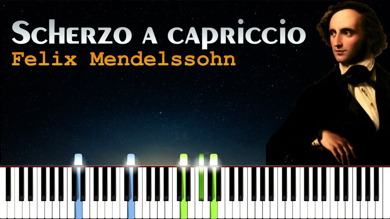 Scherzo à capriccio  - Felix Mendelssohn | Piano Tutorial | Synthesia | How to play