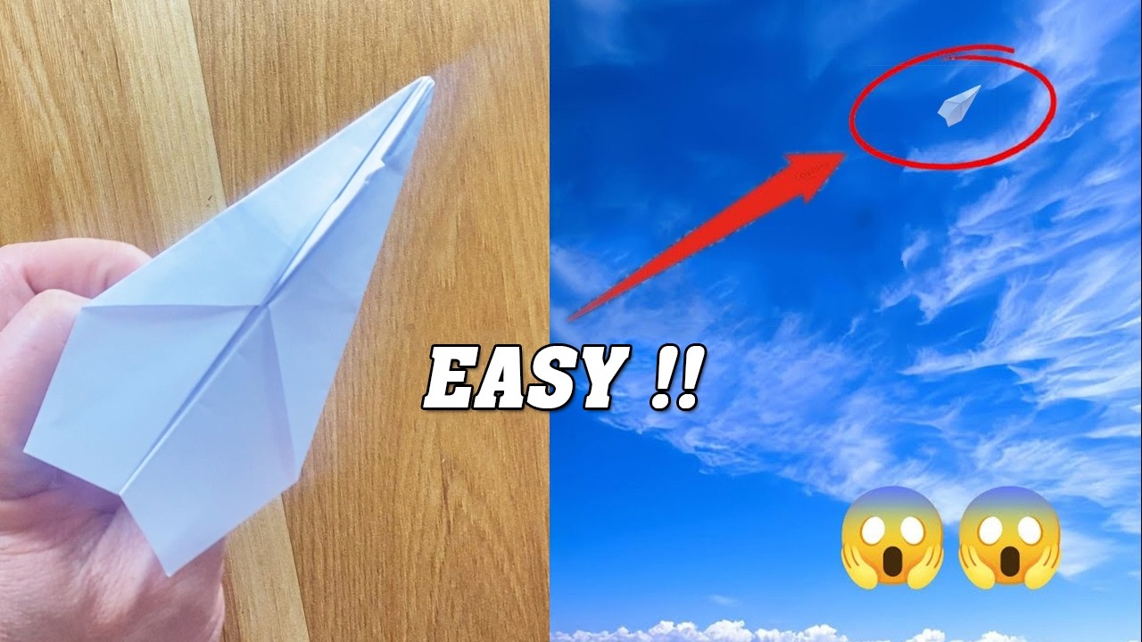 150フィート以上飛ぶ！超遠くまで飛ぶ簡単ジェット紙飛行機の作り方