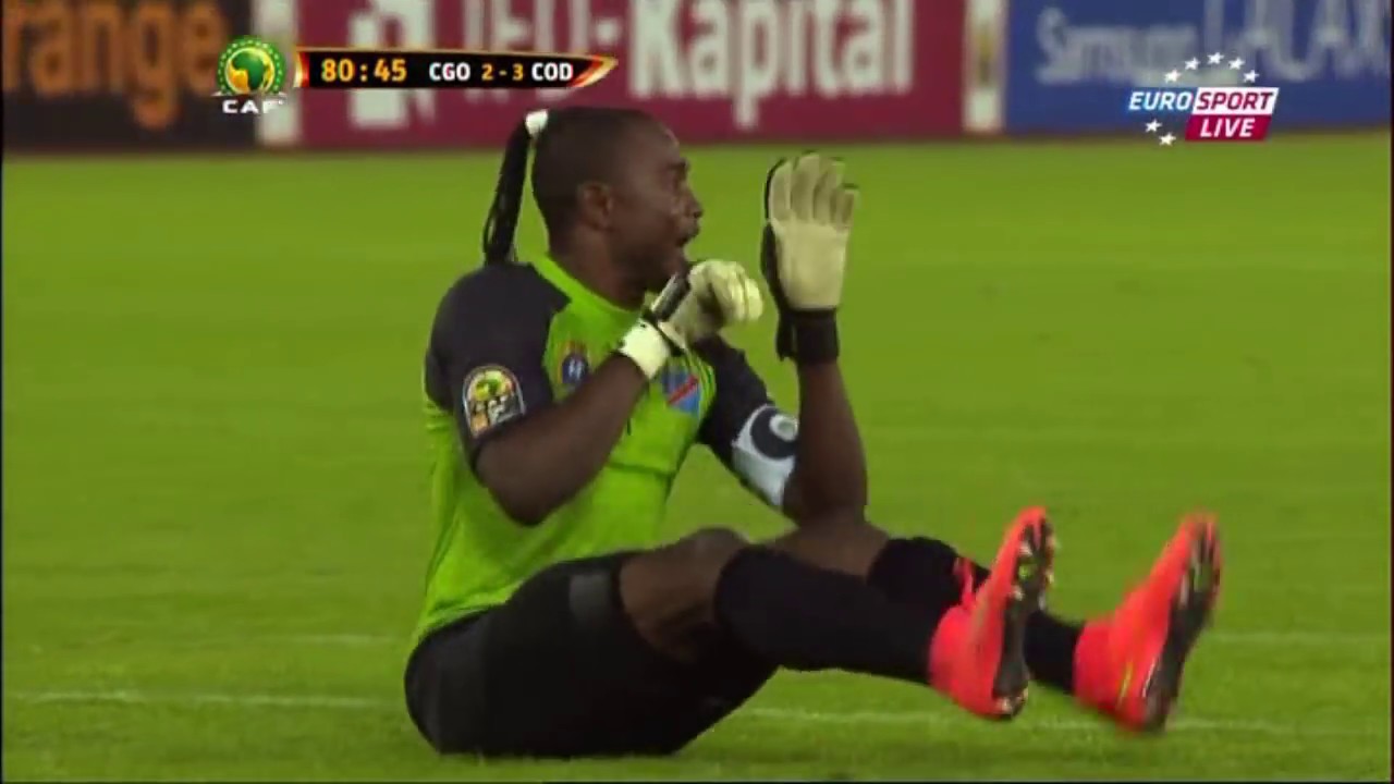 رقصة حارس مرمى الكونغو كأس افريقيا 2015