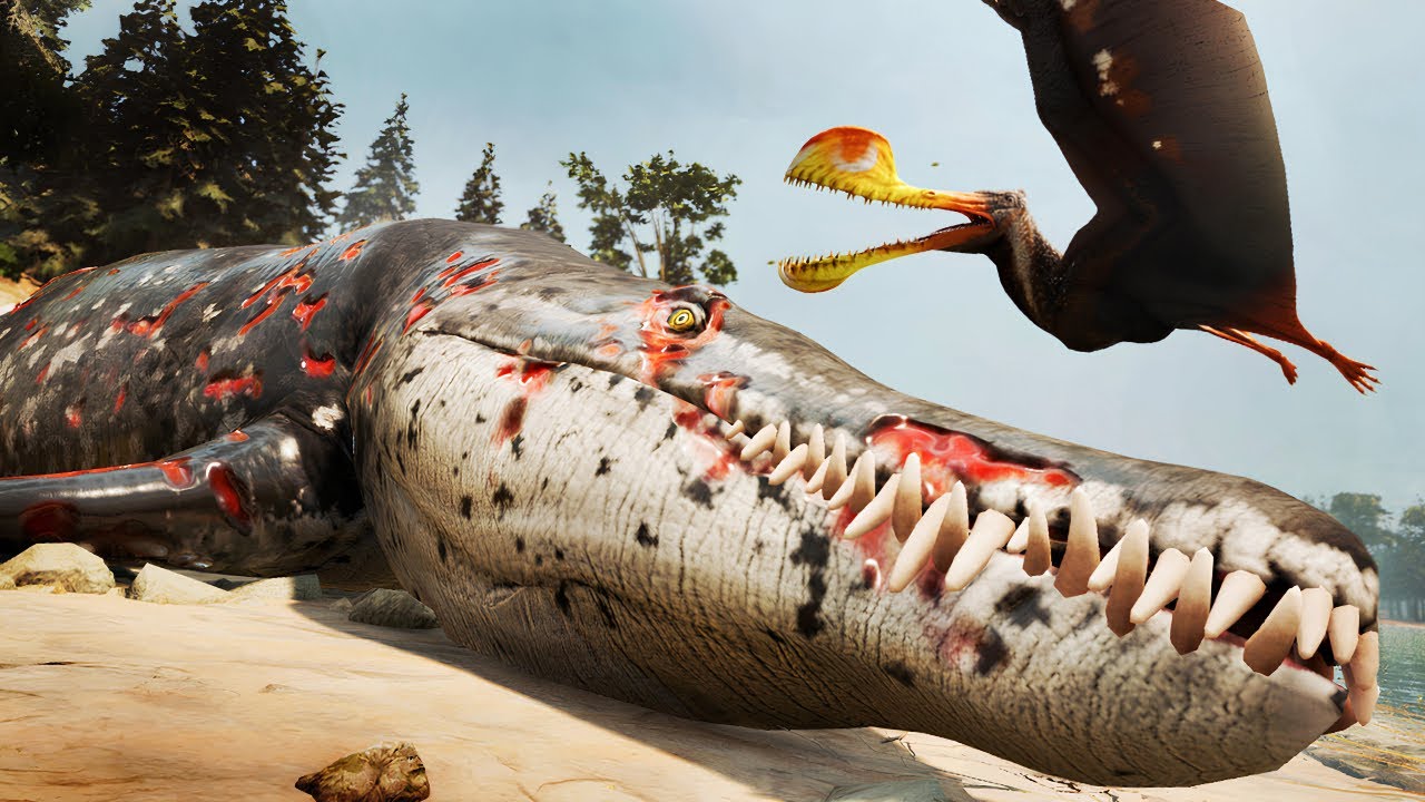 Vida de Tropeognathus: Ilhas da Riparia, Surpresa... Tylossauro! | Path of Titans 🦎