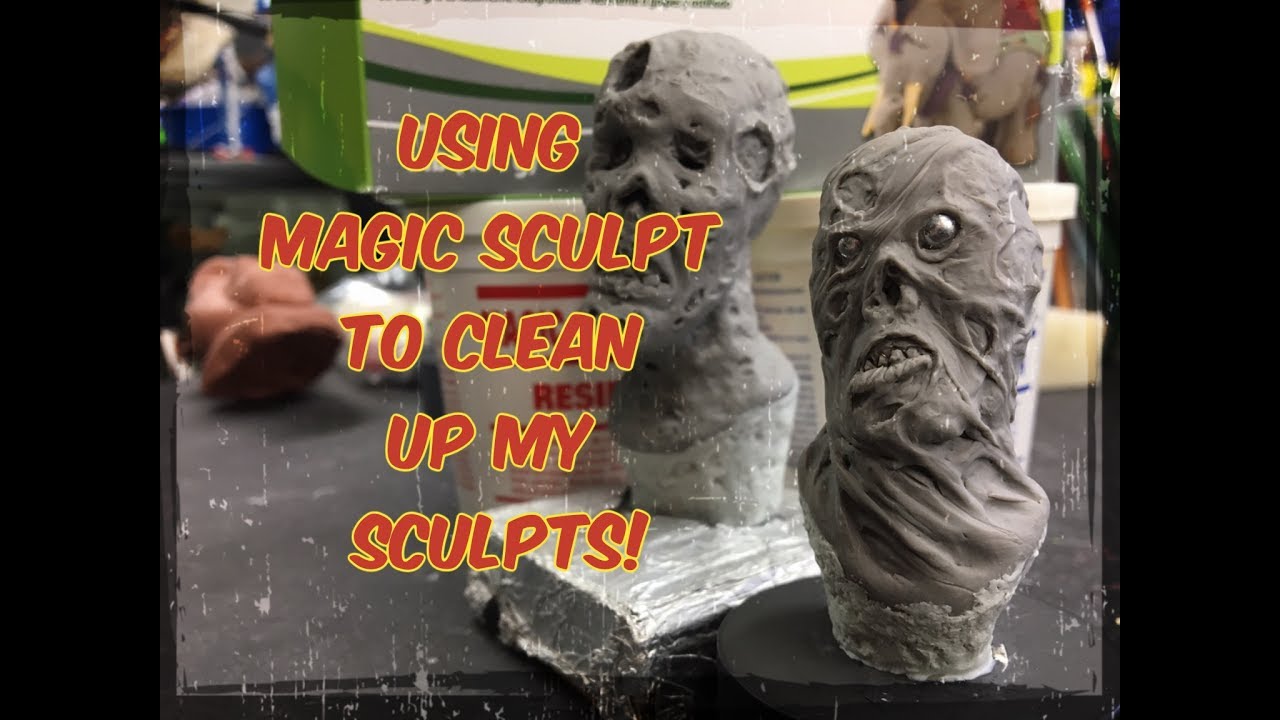 Using Magic Sculpt to clean up the undersides of sculpts!