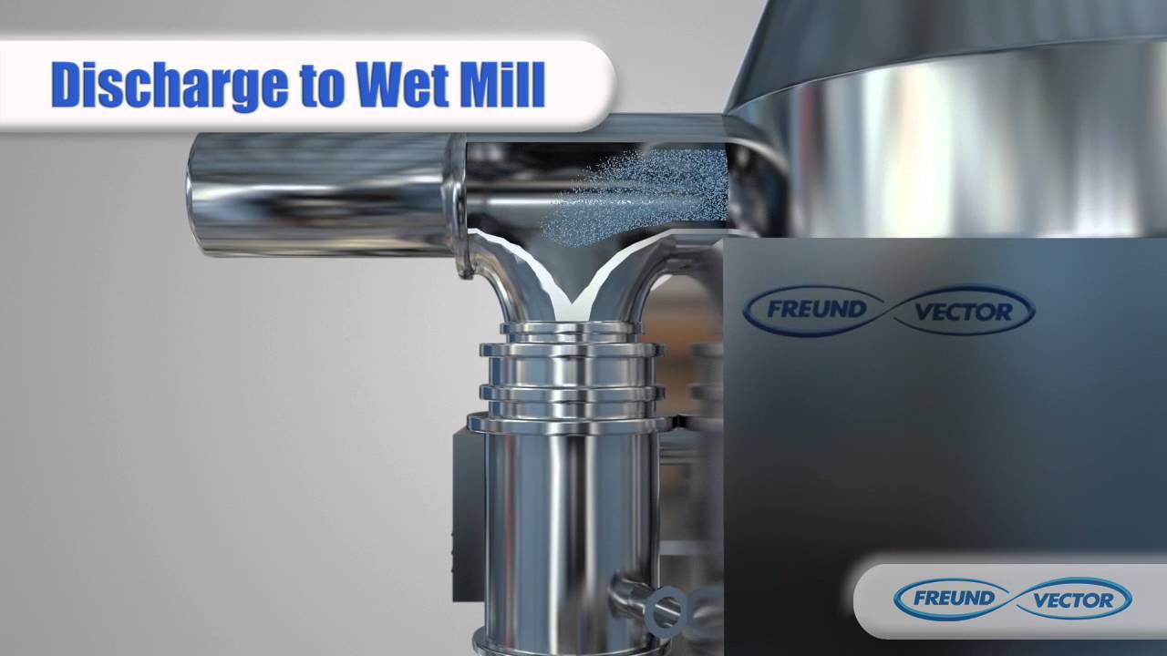 Freund-Vector GMXB High Shear Bottom Drive Granulation System