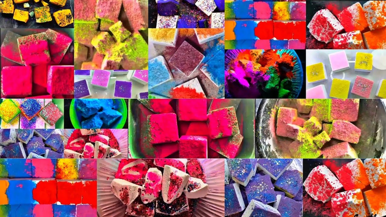 COMBO SERIES | HOLI POWDER AND GLITTER DUMP | GYMCHALK ASMR EDIT 