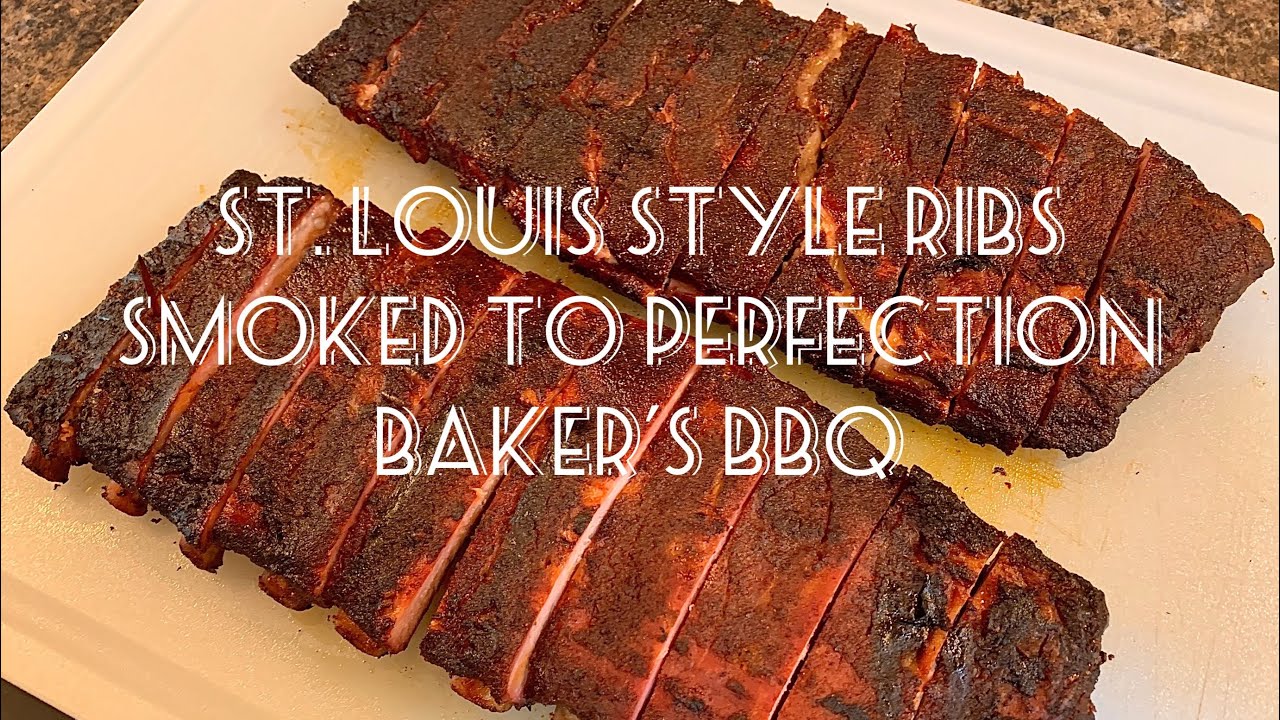 St. Louis Style Ribs Smoked to Perfection | Seasoned in Baker&rsquo;s BBQ Competition Rub | #bbq #barbecue