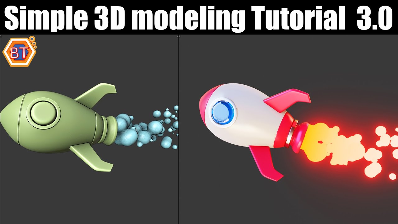Blender Tutorial - Cartoon Rocket Modeling