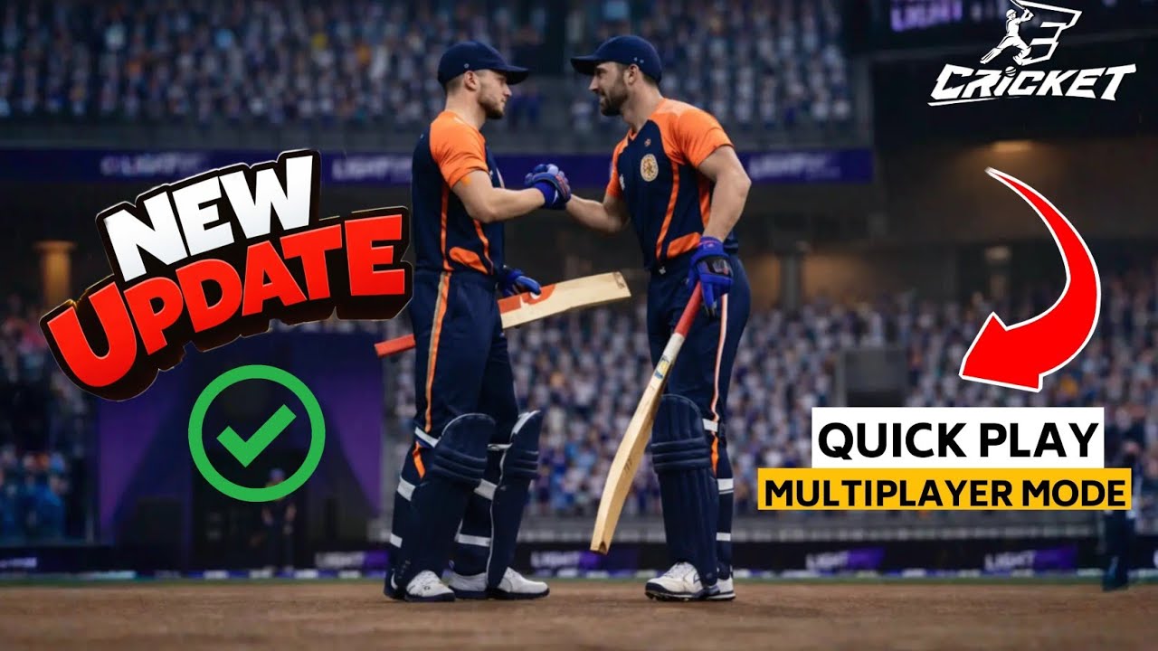 Ecricket New Update- Multiplayer Gameplay, Quick play Confirm🤯 | ecricket big update