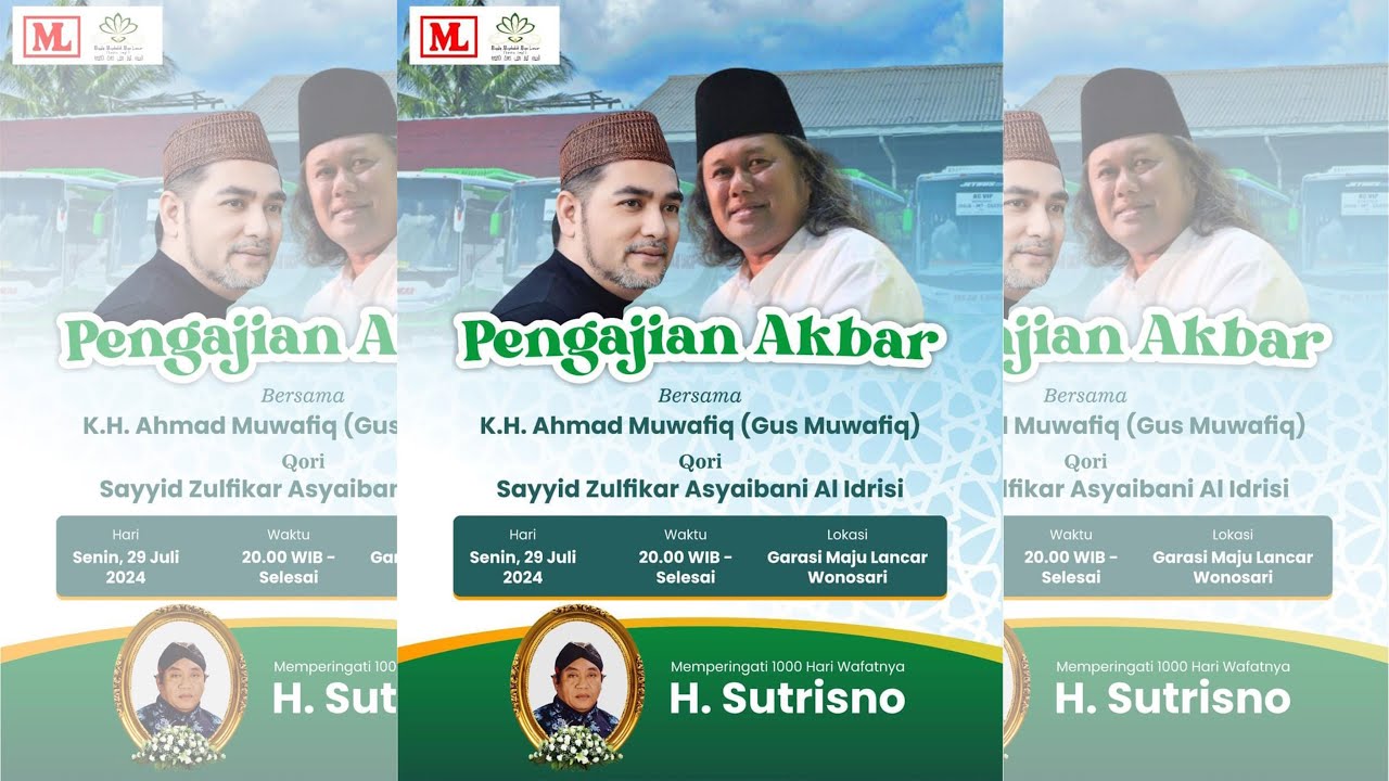 🔴PENGAJIAN AKBAR 1000 HARI H. SUTRISNO BERSAMA GUS MUWAFIQ - QORI SAYYID ZULFIKAR🔴29 JULI 2024