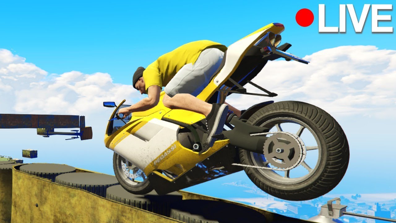 *NEW* HARDCORE Skill Race CHALLENGES! (GTA 5 Stunt Races LIVE)