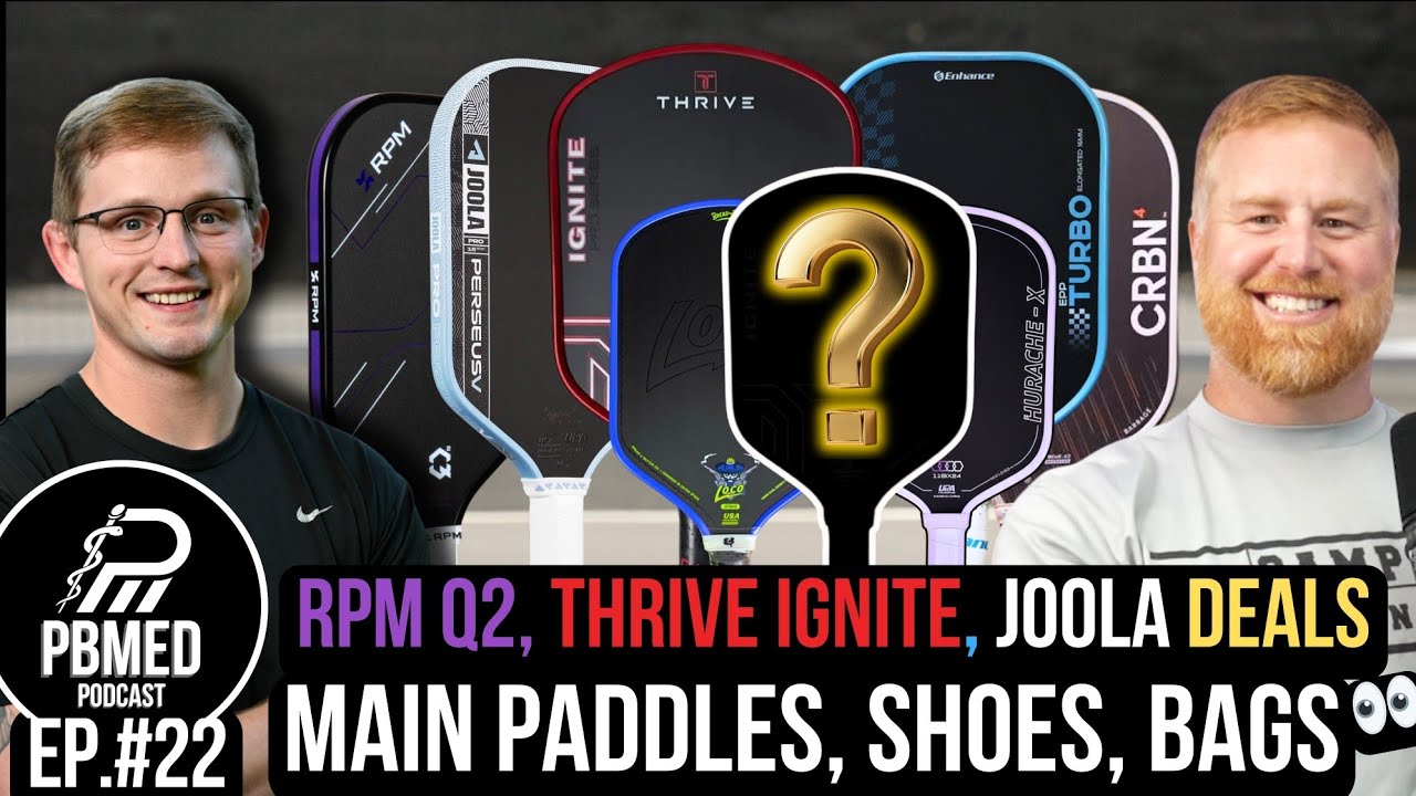 NEW MAIN paddles, shoes, & bags, Joola Perseus V, RPM Q2, Thrive Ignite, 11SIX24 Power 2, CRBN Brg