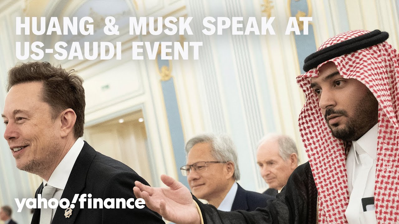 President Trump, Tesla's Elon Musk, & Nvidia's Jensen Huang speak at the US-Saudi Investment Forum