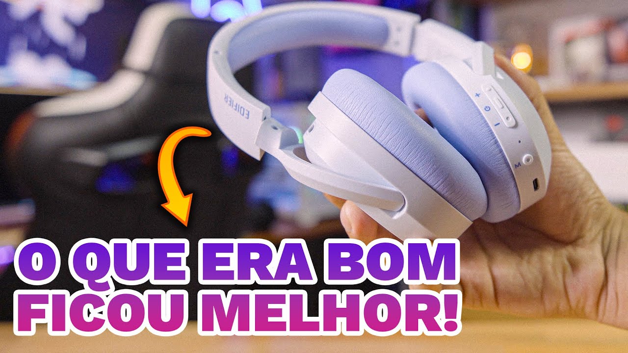 Fone BLUETOOTH com CANCELAMENTO DE RUÍDO e custo-benefício EXCELENTE: EDIFIER W820NB PLUS!