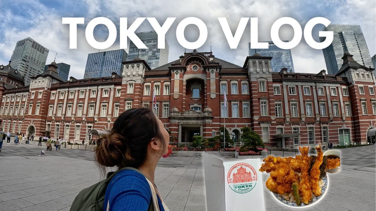 Spend a day with me at TOKYO STATION!! 🇯🇵 | rooftop views, shopping, eki stamp, tempura & more!