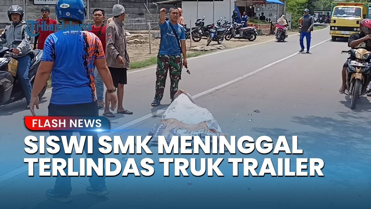 Motor Masuk Kolong, Siswi SMK Tewas Terlindas Truk Trailer di Cilincing Jakarta Utara
