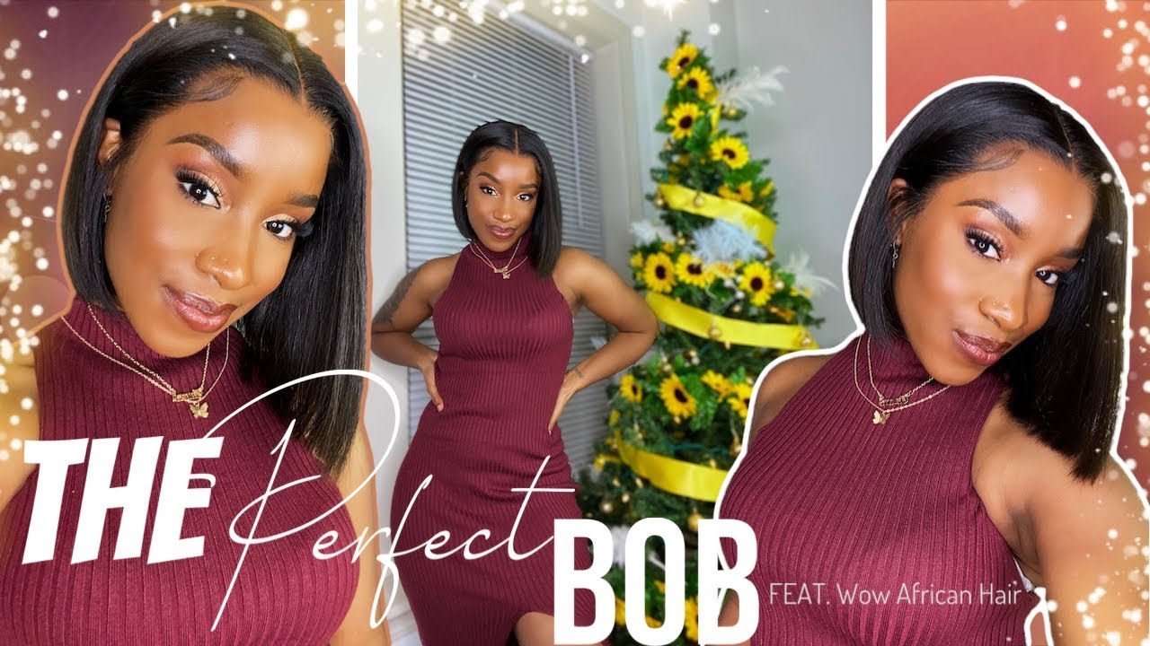 THE PERFECT HUMAN HAIR BOB 💕| EASY INSTALL ✨| Feat. WOW AFRICAN| COLLAB W/@intisareleanor