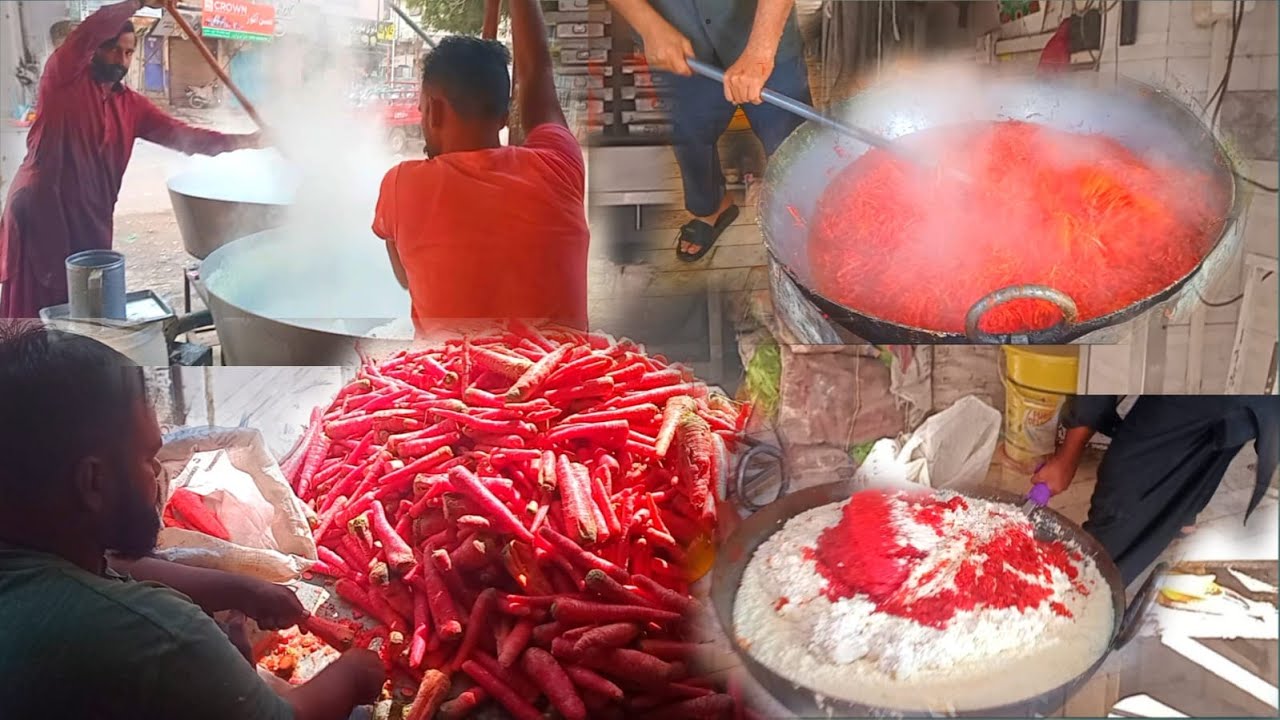 Hyderabadi Making 600kg Gajar Halwa, Prepared For Wedding | Street food Delicious Carrot Halwa