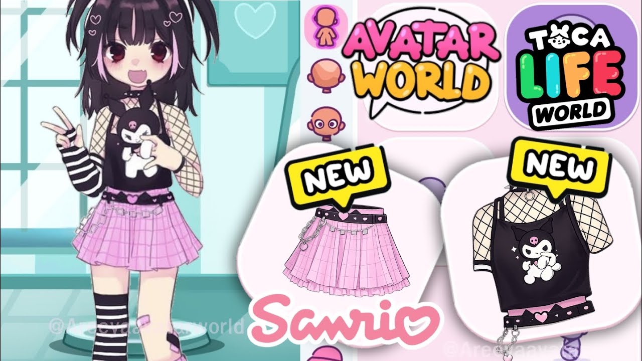 HOW TO MAKE NEW KUROMI IDOL GIRL SO CUTE SANRIO 💜 IN AVATAR WORLD AND TOCA BOCA WORLD 😍🌍