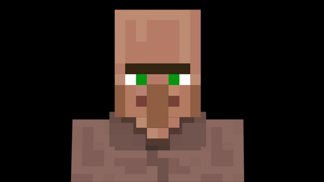 1 hr of silence but ocasionally this villager huh's in your ear (black background special edition)