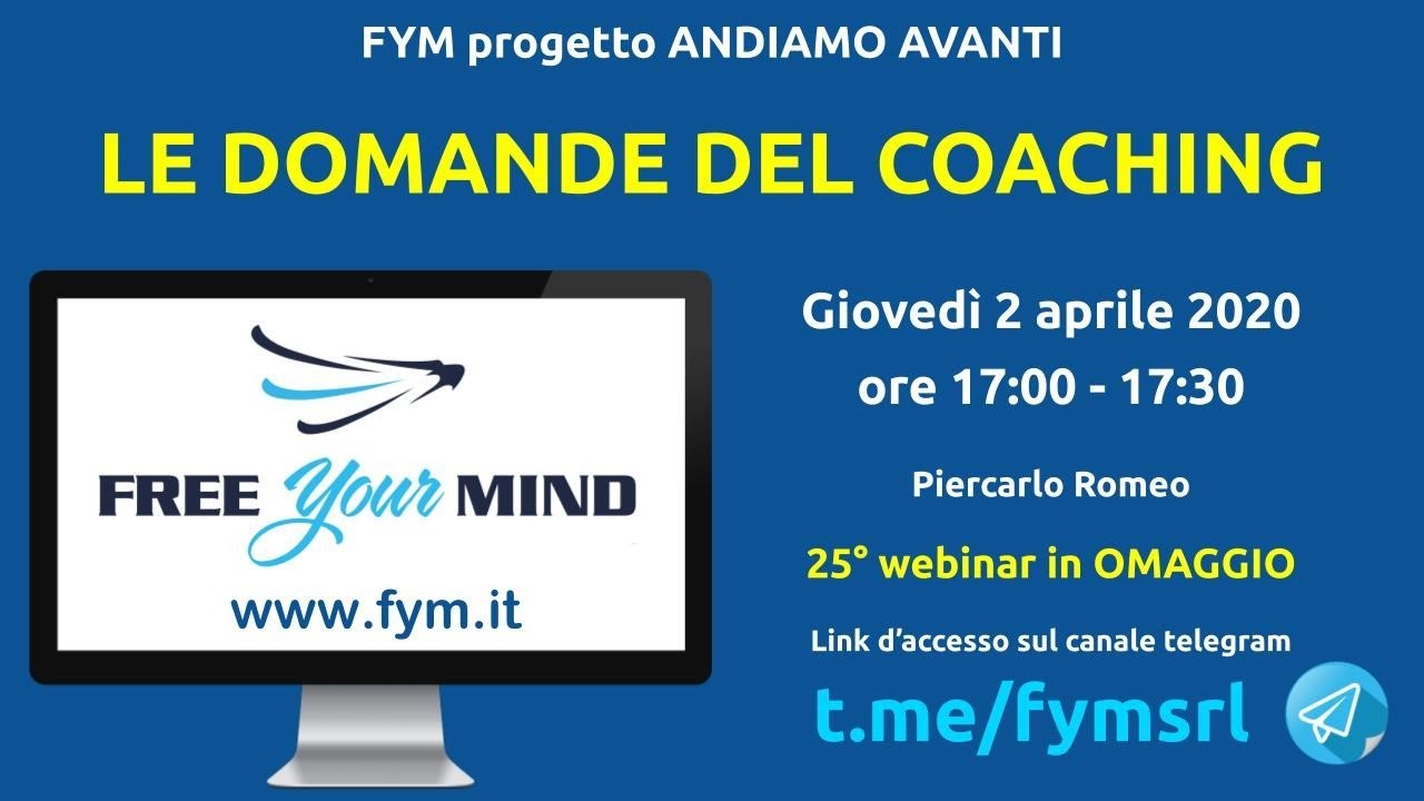 Webinar 25: DOMANDE DI COACHING